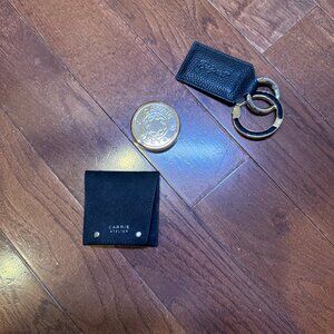 Carrie Atelier Luxe Purse Hook + Bagnet Magnetic Holder – Elegant Gold & Leather